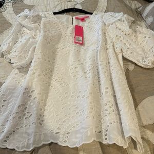 Lily Pulitzer Alena elbow eyelet top